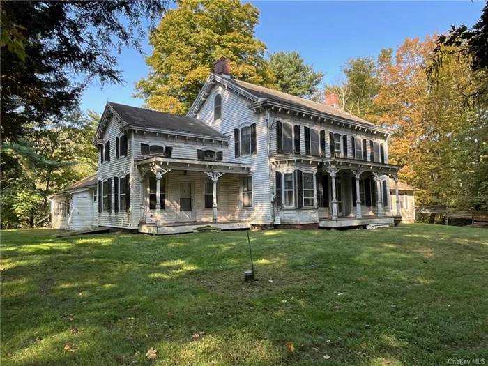 Historic 1880s Farmhouse with Expansive Acreage Step back in time with this spacious 1880s farmhouse, enhanced by 20th-century additions, featuring soaring ceilings and beautiful original woodwork. While the home requires extensive updates, its charm and potential are unmatched. Set on 67 acres of pristine land, the property offers a pond, a solid barn, an open meadow, and peaceful woodlands that promise endless outdoor possibilities. Tucked away in the rural beauty of Pine Plains, yet conveniently close to the region&rsquo;s wineries, breweries, golf courses, and recreational pursuits like skiing, biking, and hiking. This is the perfect opportunity to create your dream home while enjoying all the countryside has to offer.