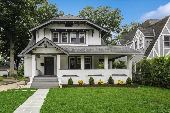 Welcome to 218 Young Ave In Pelham! This Newly Gut Renovated Arts And Crafts Luxury Home With A Large Wraparound Front Porch Is Located On A Quiet Dead End Street Within Walking Distance To The Train, Schools And The Village Of Pelham. First Floor Consists Of A Large Entry Foyer With An Oversized Coat Closet/Large Living Room With Lots Of Windows And Brick Fireplace/Large Eat In Kitchen With Island/Stainless Steel Appliances/Quartz Countertops And Dining Area/Family Room/New Powder Room And A Door To A Brand New Trex Deck And Large Back Yard. Second Floor Has Primary Bedroom Suite With New Full Bath And Huge Walk In Closet, 2 Bedrooms /New Hall Bath. Lower Level Has A Finished Playroom/Utility Room. New Central AC/Flooring/Moldings And Doors Throughout. All New Plumbing/Electrical For Stress Free Renting! Be The First To Rent This Truly One of a Kind Home! Available For Rent Immediately. *Owner Willing To Do Short Term 6-9 Months