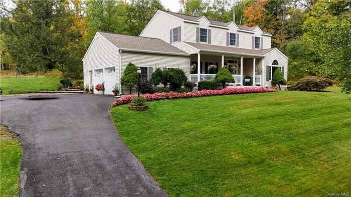 At the end of a quiet cul-de-sac and up a winding driveway you will find this serene sancutary waiting for you. Beautifully appointed home, mature landscaping, koi pond with waterfall, rock walls and paver patios, decking, and a large cleared flat yard with vegetable garden all nestled in a private 7.8 acre property. Inside, 9&rsquo; ceilings and hardwood floors flow throughout the first floor dining and living rooms and continue through to the open eat in kitchen and family room. Kitchen boasts granite counters, Wolf and Electrolux appliances, double wall oven, and large pantry. Upstairs, the primary bedroom had vaulted ceilings, and alcove that could be used as an office, walk in closet and ensuite bath with a balcony overlooking the peace of the backyard. Ideal location, just minutes to both Warwick and Florida villages, so take your pick of restaraunts, entertainment, events, parks, farmers markets, and more!