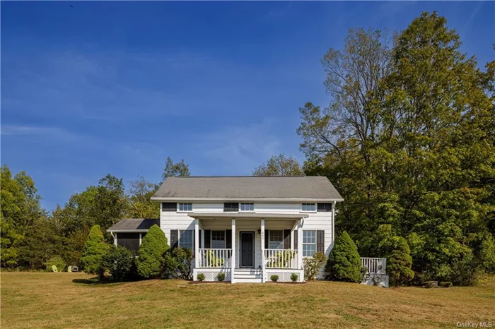 Welcome to the House on Ladybug Hill. Perched above a quintessential country road in the heart of Churchtown, this farmhouse exudes charm and warmth. A generous front porch leads into the home, where beautiful wide-plank floors and abundant light are found throughout. To the left a large living room and dining space anchor the north of the house. French doors off the living room lead to a large screened-in porch, perfect for three seasons of entertaining. The kitchen is beautifully renovated, featuring a full gas range and farmhouse sink overlooking the grounds. A parlor on the south side of the house  bathed in light throughout the day  leads to a large deck perfect for enjoying the exteriors and southerly exposure. A full bath is found between the parlor and kitchen. The second floor offers two bedrooms and full bath, as well as a charming alcove space suitable for an office or lounge area. Sited atop an acre, the House on Ladybug Hill strikes a seamless balance between country and chic, welcoming its next steward to enjoy the bounty of the Hudson Valley. Located 5 minutes to both Klocke Estate & Distillery and the Taconic Parkway, less than 15 minutes to Hudson and under 2 hours to New York City.