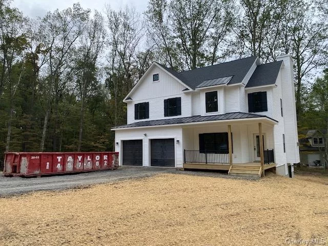 CONSTRUCTION COMPLETE on this beautiful new colonial. The Mia II with covered front porch is situated on a level, wooded lot with features to include gleaming hardwood floors through out, 4 bedrooms and 2.5 baths. 1st floor offers an oversized living room with cozy fireplace, gorgeous kitchen with custom cabinetry, breakfast peninsula with seating overhang, stylish back splash and granite counter tops. Also on first floor is a separate dining area with sliders leading to back yard, additional room perfect for a home office, laundry room and half bath. Second floor boasts loft area, 4 bedrooms including the master suite with two walk in closets and private bath with soaking tub, double vanity and walk in shower. Central A/C and 2 car garage all included. Valley Central School District.