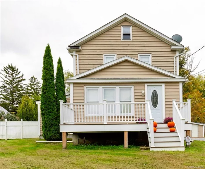 Just like Grandma&rsquo;s house with a modern day twist! Here is a home that just makes sense! Located in the picturesque, storybook town of Amenia is this Vintage 1930&rsquo;s charmer featuring modern updates creating a comfy country home vibe like no other on the market in this price range. Walk into a welcoming entryway and enjoy convenient built in closets to store your coats, hats and shoes. To the left is an office space or extra sleep quarters for guests. An open layout living room and dining area with pellet stove for ultra cozy efficient heating, floats effortlessly into a lovely sparkling kitchen with quartz countertops, new cabinets & updated appliances. Gorgeous hardwood floors throughout, new windows, and recessed lighting create a bright and airy space perfect for day to day living, as well as for entertaining guests. Off of the kitchen is a spacious laundry area, guest bathroom, and back door opening up to a Trex deck, blue stone patio, and a huge fully fenced in yard that is truly a dogs&rsquo; paradise! Mature shrubbery and plantings create a private backyard oasis where the whole gang can play and gather around the firepit. On the 2nd level of this sweet home is an extra large primary bedroom, full bathroom with double sinks, and 3rd bedroom. Bonus detached garage/work shop! Within walking distance to the heart of Amenia, Rail Trail, shops, and restaurants, just a short drive to Metro-North Train Station. Living in this beautiful town can now be your reality for a great price, and without all of the work!