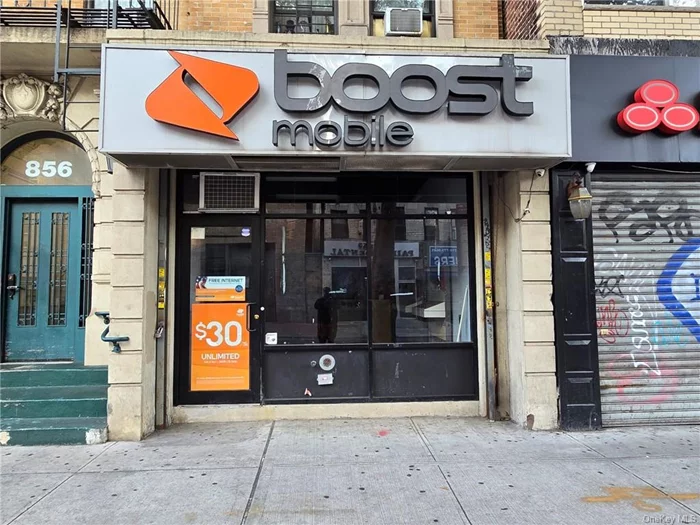 490 +/- SF, prior phone store, is located @ 856 Nostrand Ave offered at $55 PSF. The property is steps from the 2 and 5 lines.