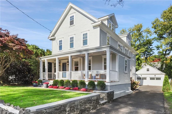 Welcome to 39 Palisade Road, Rye a beautifully renovated and expanded colonial in a fabulous in-town location, offering unparalleled proximity to schools, the train station, and vibrant downtown Rye - walk to all. The home was completely renovated in 2017 and expanded in 2024. Prepare to be blown away. This home is a must see! The charming front porch that is perfect for morning coffee invites you into a home that features a modern eat-in kitchen, complete with sleek stainless steel appliances, a stylish white design, a large center marble island with counter seating, and a built-in banquette surrounded by windows. Adjacent to the eat-in kitchen, you&rsquo;ll find a dining, living or playroom a dedicated office and a spacious family room with a gas fireplace and sliding doors leading to the deck. A mudroom with custom built-ins, a walk-in pantry and a powder room with designer wallpaper add to the functionality and beauty of the main floor. The second floor hosts the primary suite, complete with a large custom walk-in closet, a new en-suite bathroom boasting double sinks, a soaking tub, and an oversized marble rain shower. Two additional bedrooms and a nursery/office share a new hall bath with a double vanity. You will also find a spacious laundry room with a sink. Need extra space? The third floor offers two more bedrooms, another new full bathroom, and a versatile recreation room ideal for play, exercise, or relaxation. Outside, enjoy a deck and patio, perfect for entertaining or unwinding after a long day. New windows and high ceilings throughout. For extra convenience and storage, there is a new 2-car detached garage with storage above. Location is everything! Walk to all. Take a short stroll, half a mile to town for dinner and ice cream, the train station, highly-rated Midland School, Rye High and Middle School, Nursery schools, Rye YMCA, the Rye Art Center, the Rye Nature Center, Rye Recreation with Tennis and Pickle Ball courts, playground, skate park, food trucks & concerts in summer ... Enjoy all that Rye has to offer; Parks, Beach, Marina, Rye Golf Club, a quaint downtown, and many restaurants. The public open house Saturday 12:00-2:00pm will include a tailgate for the Rye vs Harrison football game. The community spirit will be on display.