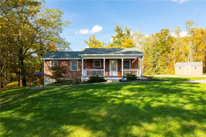 Back on Market  This perfect Cottage sits on 5 acres with seasonal views of the Catskills and plenty of lush lawn and still offers predominently wooded lands. The home is a total gut reno! From the siding, roof, widow, porch and patio outside. Interoir has been completely remodeled from foam insulation to new 200 amp electric service all new HVAC, floors , cabinetry, appliances your all new! Located on enough land to offer complete privacy and yet close to major roadways conveinces and quiet. This is bigger than it looks because of use of space. Dont miss out on this truley MOVE IN READY HOME....