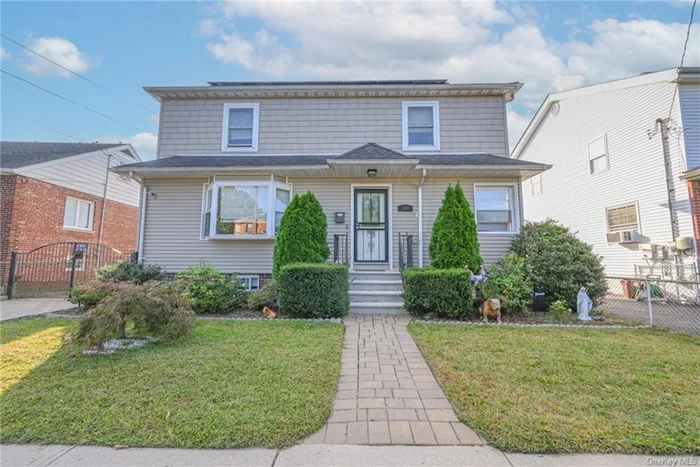 This beautifully renovated single-family home offers a perfect blend of modern comfort and style. The first floor features a spacious living room and dining room, a modern kitchen with an eating area, stainless steel appliances, and ample cabinet space. Additionally, there are two cozy bedrooms and a full bathroom on this level. Upstairs, the second floor boasts three bedrooms, including a master suite with a private deck overlooking stunning views of the Throgs Neck Bridge, along with two full bathrooms and a convenient laundry room. The finished basement provides plenty of storage and includes a wine cellar for added luxury. Outside, you&rsquo;ll find an inviting backyard with a nice-sized garden, an above-ground pool, and a patio area. The driveway accommodates up to five cars, and there&rsquo;s a separate garage and carport, all finished with elegant pavers. The roof is equipped with 24 solar panels, and the home features updated plumbing, heating, electrical systems, and central air. Fully renovated in 2007, this home is move-in ready and perfect for modern living.