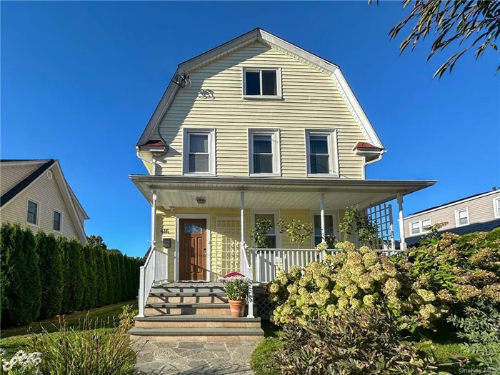 Renovated, high-tech home in walk-to-all Rye Neck in top condition with gorgeous NEW kitchen and baths and delightfully LOW utility bills, thanks to solar panels & insulation. Packed with &rsquo;Gee Whiz&rsquo; features: Automated blinds, a remote-controlled hoist that uncovers the basement stairs, smart lights, color-changing light accents to fit your mood, planters & vine lines to green your space, and the best spiral stair I&rsquo;ve ever ascended. First-floor flexible Brooklyn Brick guest room/den/home office with barn doors. Multi-zone splits keep each room temped to perfection. Flexible garage - 1 car plus awesome storage room, or convert to 2 car. Electric car charger hookup, too. Plus, magical outdoor patio w/built-in fireplace under the lights and naturally shaded, plus a side yard privately edged with mature arborvitae & lined with raised sprinkler-enabled beds for organic gardening. Steps to newly renovated Florence Park with tennis, basketball, playground, fields & track. Be delighted!