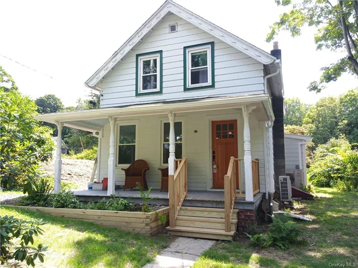 Tastefully and beautifully renovated two bedroom and two bathroom, two story home with lots of charm and character plus an open floor plan. Located between the village of Rhinebeck and hamlet of Rhinecliff. On the first floor is a large and spacious eat in kitchen, formal dining room or sitting room, living room, full bathroom with walk in shower, entry with washer/dryer. On the second floor are two lovely bedrooms and a full bathroom with a tub. Lots of built in shelving. Mini split units throughout for heat and air conditioning. Two car garage offers one space for a vehicle and the other side is enclosed with heat for other possibilities. Available Dec. 1st. Tenant is responsible for all utilities.