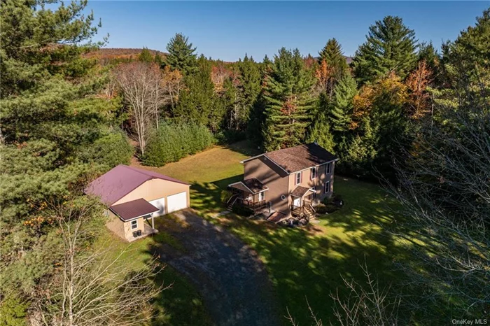 Imagine waking up each morning to the gentle rustling of leaves and the songs of birds welcoming the day. At your new home, nestled on 3.4 acres of pristine woodland, the world feels quieter, simpler, and more in tune with nature. This Colonial retreat, built in 2005 and meticulously cared for, offers not just a house, but a way of life one that&rsquo;s rich with peace, seclusion, and the beauty of the natural world. As you step through the grand two-story foyer, you&rsquo;ll be greeted by a sense of calm that fills the home. You&rsquo;ll walk through the spacious family room, where the sun filters through the windows, creating a warm and inviting space for you to unwind. Picture yourself in the large, well-appointed chef&rsquo;s kitchen, with its gleaming stainless steel appliances, granite countertops, and double wall ovens, as you prepare dinner while looking out at the trees swaying gently in the breeze. This kitchen is more than just a place to cook it&rsquo;s where you&rsquo;ll gather with loved ones, share stories, and savor the quiet moments. The sunny dining area will become your favorite spot for morning coffee, as you watch deer grazing nearby or catch a glimpse of a fox darting through the woods. When the weather is right, you&rsquo;ll step out onto the expansive back deck, where you&rsquo;ll grill dinner, thanks to the built-in propane hookup, while being surrounded by the sounds of nature. Each breath of fresh air will remind you why you chose this peaceful retreat as your home. At the end of the day, your spacious main suite awaits, with its giant walk-in closet and serene ensuite bathroom. This will be your sanctuary within a sanctuary, a place to relax, recharge, and appreciate the stillness. Upstairs, two additional bedrooms provide space for guests or loved ones, ensuring that when they come to visit, they too will experience the tranquility of this beautiful home. Beyond the home itself, you&rsquo;ll relish the simple pleasure of wandering through your property, where mature trees and wild ferns create a natural haven for wildlife. The meticulously cared-for lot provides both a sense of security and an immersion in nature that few places can offer. For the hobbyist or self-sufficient homeowner, the oversized two-car garage offers water access, a walk-in cooler, and a dedicated food prep area perfect for pursuing your passions or storing your harvest from a weekend of foraging. And though your home feels secluded, you&rsquo;ll know that local attractions like the Rondout Reservoir and Catskill Park are just minutes away, ready to offer adventures when you crave them. You&rsquo;ll explore hiking trails, fish in crystal-clear waters, and return home to your private sanctuary. And if ever you need the energy of the city, New York City is just a short drive away close enough for convenience, yet far enough to leave behind when you need a retreat. You&rsquo;ll live among the trees and forest creatures, finding peace and fulfillment in every corner of this home and property. You won&rsquo;t just own a house you&rsquo;ll own a lifestyle defined by peace, seclusion, and nature, all while enjoying the security and comfort of a meticulously maintained home. This is your story, and it begins the moment you make this serene retreat your own. Schedule your showing today, and let the journey toward your new life in Grahamsville begin.