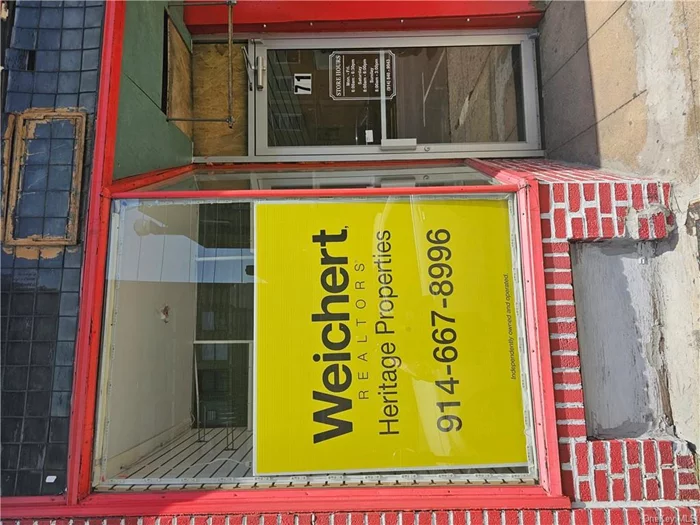 Take advantage of this Excellent Opportunity. Imagine the potential to lease space in the heart of busy downtown Mount Vernon. Street level exposure with the potential to attract foot traffic. Bring your vision and customize the space to make your entrepreneurial dreams a reality. In addition, this property is located within walking distance of Mount Vernon East metro north, bee line bus and plenty of metered parking for client convenience. Don&rsquo;t miss out. Act now!