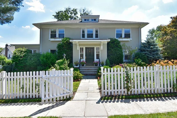 This charming and historic center-hall Colonial is surrounded by a rose-lined white picket fence. Highlights include an oversized entry foyer, large living room with custom built-ins and wood burning fireplace, large sun room room, first floor bedroom/office with a full bathroom and an updated eat-in kitchen. Upstairs, the master bedroom suite has a wood burning fireplace, 2 large closets and bathroom. There are an additional 3 bedrooms and a renovated hall bathroom. Best of all, this home is located on over one-third of an acre. The yard features mature perennial gardens, a blue stone patio perfect for both casual bbq&rsquo;s plus plenty of room to run, climb, and play catch. The home is fully furnished with everything you need to move in and start your new life in this adorable community.  This home is on a wonderful block, right across the street from Feeney Park. The entire town of Pelham is 100% walkable- the home is a 7 minute walk to the Metro North train, which is 25 minutes to Grand Central. Easy to ride your bike or walk to Main Street for dining or ice cream or a movie. There are numerous parks, bike trails, and beaches nearby. There is a beautiful lake walking trail a half mile away. Fully furnished rental - short and long term leases