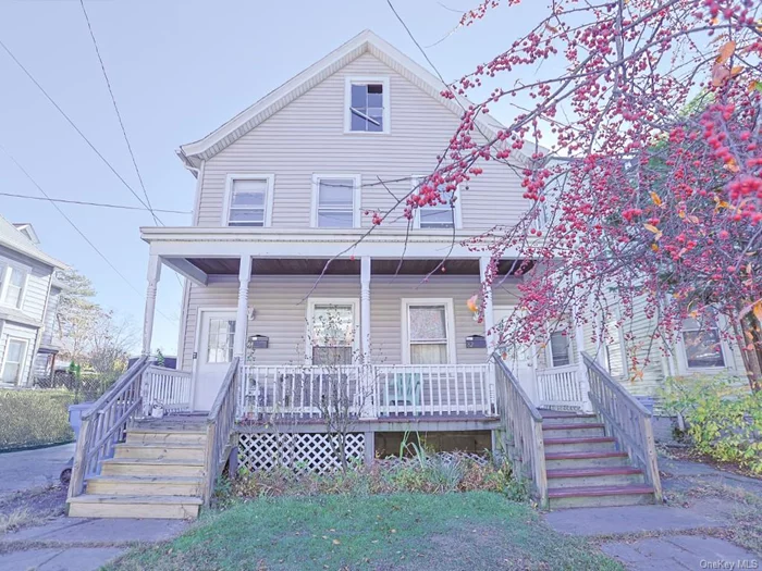 Fantastic investment opportunity in the heart of Kingston, NY! This duplex features two spacious units: one offering 3 bedrooms and 1 bath, and the other with 2 bedrooms and 1 bath. Ideal for owner-occupants or investors, you can live in one unit while renting out the other. Heat and hot water are included in the landlord&rsquo;s responsibilities, ensuring a hassle-free experience for tenants. The property also includes an easement to an additional back lot. With a little TLC, this property is poised to be a strong income producer. Conveniently located near shops, dining, and local amenities, this duplex is a must-see for savvy buyers looking to maximize their investment!