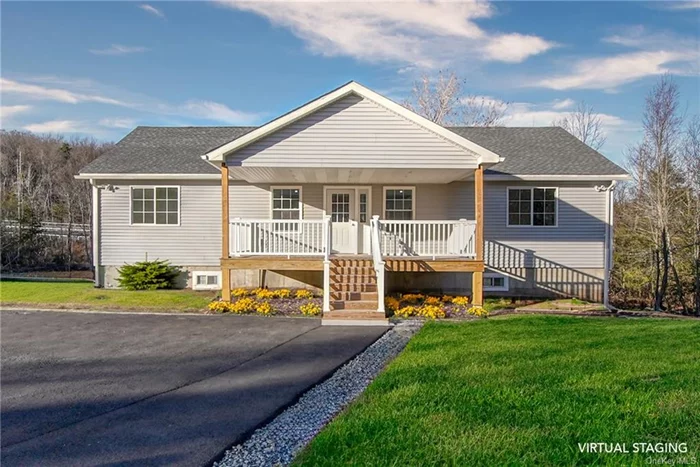 New Construction - Town of Thompson, NY Step into this beautiful, new construction home featuring 4 bedrooms, 2.5 baths, and 1, 664 sq ft of thoughtfully designed living space. You&rsquo;ll love the open floor plan with cathedral ceilings, accentuated by recessed lighting, and the bright, inviting atmosphere created by double-pane windows throughout. The modern kitchen boasts stainless steel appliances, making it a culinary haven for any home chef. Relax or entertain on the spacious deck, or unwind on the cozy covered front porch, complete with overhead lighting, perfect for evening enjoyment. The walk-out basement is partially finished, offering extra space and potential for customization. Each bathroom is equipped with stylish LED-lit mirrors, giving a luxury touch. Located on a quiet street just minutes from Resort World Catskills, this home offers easy access to shops and highways, making it both convenient and peaceful. Nothing to do but move in this is a must-see that won&rsquo;t last long!