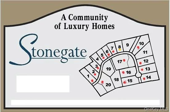 Stonegate Subdivision, a neighborhood of luxury homes in a private setting. Build your dream house on this quiet cul-de-sac, but only 3 miles from the Taconic Parkway for an easy commute. Use our builder or bring your own to create the home you deserve. Additional parcels available with mature trees for privacy in this 20 lot subdivision. Start living the dream today., Other School:PRIVATE, IMPROVMNTS:Storm Drains