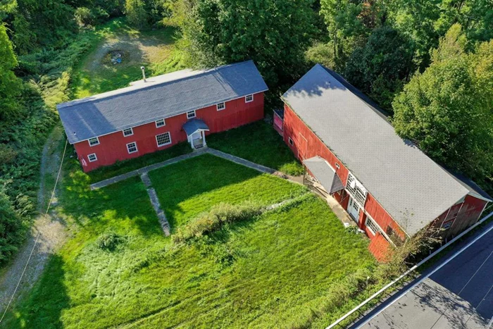 Great opportunity, high visibility location on State Route 82. A multitude of possibilities in C2 zone in town of LaGrange. Minutes to Millbrook, close to all amenities and commuter routes. 20 minutes to Metro North. 1806 Vintage post and beam barn, and a separate newer construction with some recent renovations, electric, 1/2 bath, and heat. Can be purchased with adjacent 8 acres for $800, 000 package price.