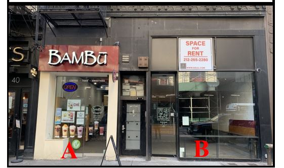 ADDITONAL INFORMATION :
• Space B is a Fully Vented Restaurant Space
• Steps from Madison Square Park
• Located near the 6, R & W trains
• High foot traffic area