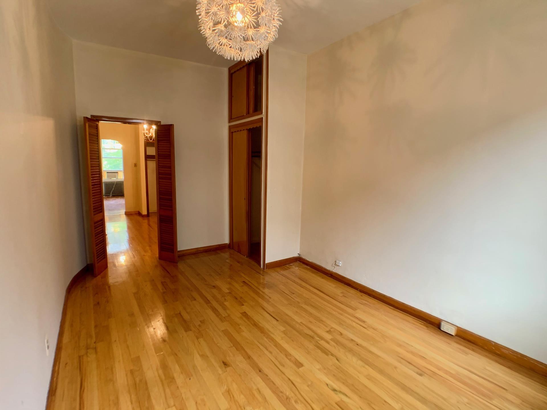 AVAILABLE 11/1 - Move in date is non negotiable. One bedroom apartment! Railroad style, hardwood floors, heat and hot water included, Laundry in the building. Close to all shopping, nightlife, mass transit, restaurants, schools, parks and more! 