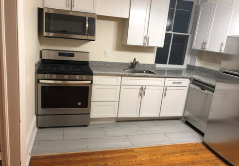 Hoboken - Close to PATH, Shops and Pubs! AVAILABLE 4/01/23-Excellent location! Large 1400 SQ FT + apartment. Windows in all rooms. 2 Large bedrooms + Office, high ceilings & large closets. BR'S Large enough for a dresser, side tables, king bed & Desk. Conveniently located downtown right near Church Sq. Park & Washington street shops. This classic well maintained Brick building features a 2nd floor 2 Br/1Bath apartment that has a recently renovated eat-in kitchen featuring: Stainless D/W, Micro, Gas stove & Ref. updated Kitchen cabinets, and granite & SS appliances! New lighting,  Beautiful old-world charm has been combined with modern updates to create a warm homey apartment. Original molding and detail and natural hardwood floors thru-out. Large windows with shutters in all rooms allow lots of sunlight. The common yard is great for BBQ.  FREE COMMON W/D is located on 1st floor for all tenants. Intercom system for security. Sorry, NO PETS. NO SMOKING.  Good References and credit are required. 
