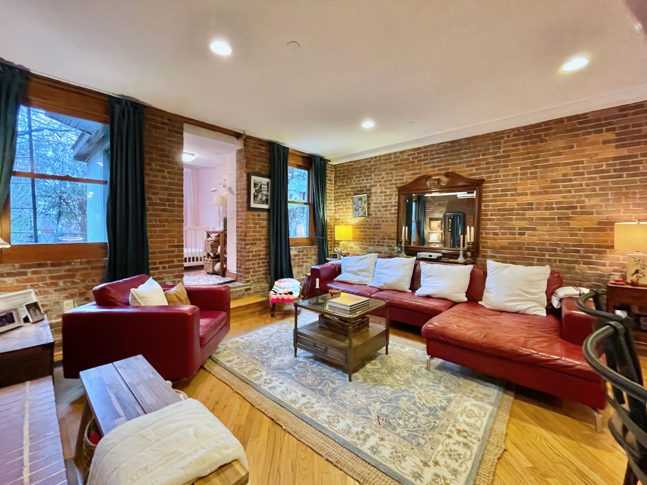 Prime location right around the corner from Van Vorst Park, and with your own private backyard, this oversized 1BR+ apartment has all the amenities you need, with the charm of a historic brownstone. Central air, washer/dryer in unit, gas stove, microwave, dishwasher. Lots of exposed brick in all areas of the home, along with real hardwood floors. Spacious enough for a king sized bed in the bedroom, a real dining room table in the dining area, and a big seating area in the living room. It's a 1BR+ because there's an additional room that can be used as an office, baby room, or other purposes. Your own private entrance offers a place for your shoes and coats before entering the actual home. The private backyard tops it off with both a bluestone patio good for table and chairs plus a large gardening area. Just steps from Van Vorst Park featuring a farmer's market every Saturday. All this just a few blocks - less than 1/2 mile - from the Grove St PATH station. Available March 1. Ask to see the virtual tour, and schedule an in-person visit!