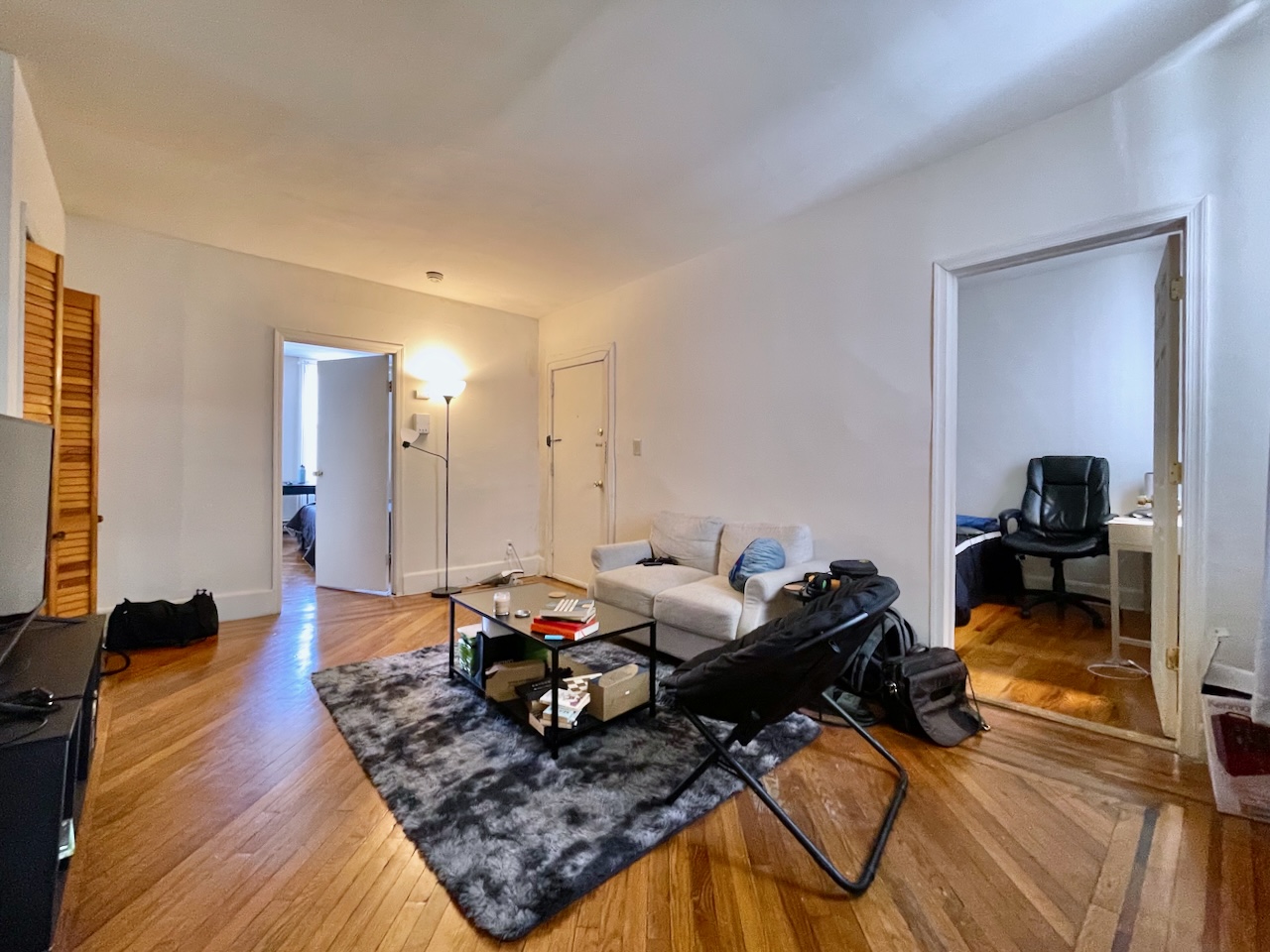 Amazing location on Ogden Ave, close to Riverview-Fisk Park, Second St light rail via the "100 Steps to Hoboken", and direct NYC bus just one block away on Palisade Ave. This two bedroom apartment features an oversized bedroom with decorative fireplace, spacious living room with ample storage, and second bedroom with window - perfect for an office space, and a large shared backyard.  Easy street parking. Sorry, no dogs. Available July 1st!  