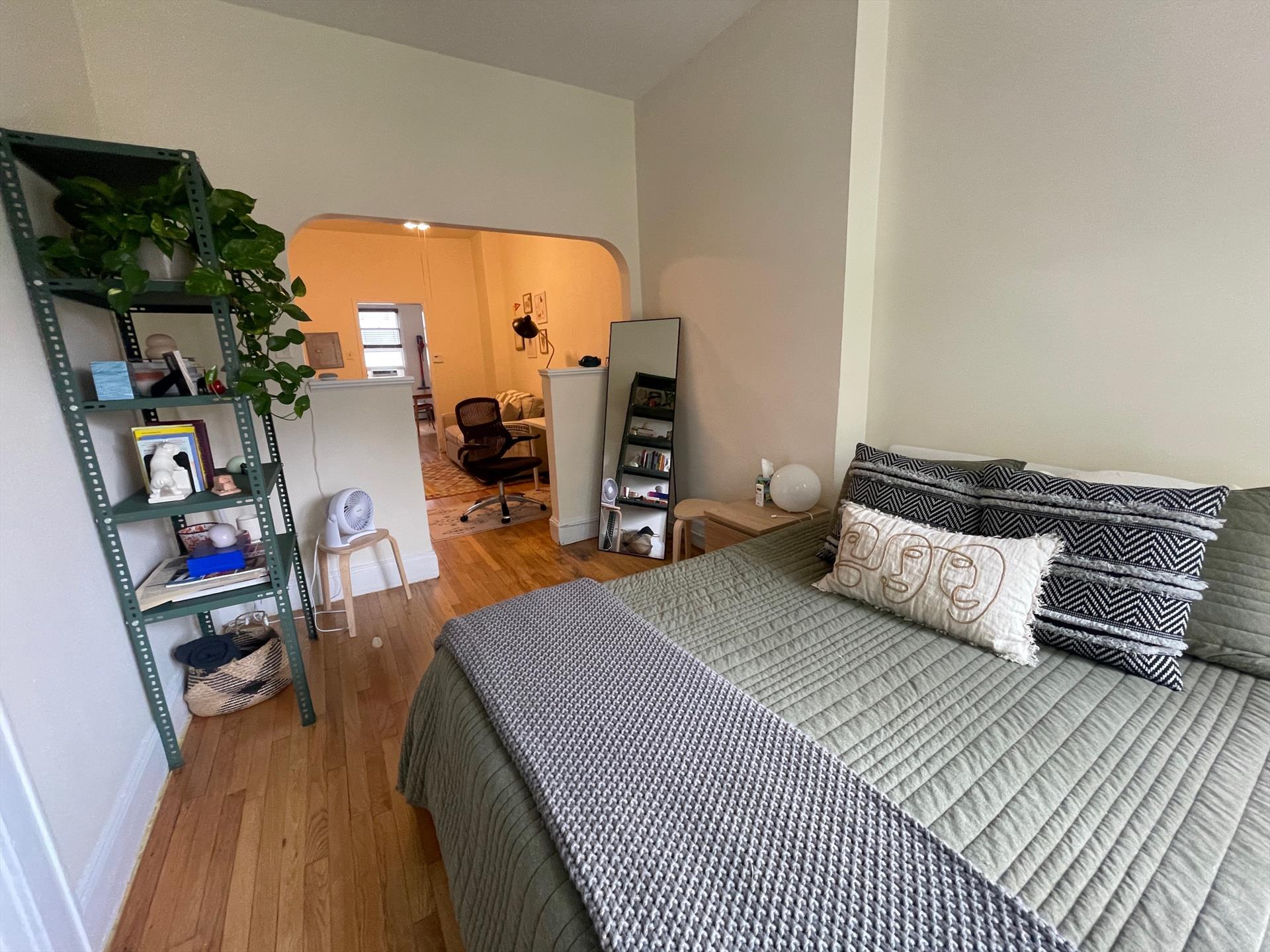 Available 9/1. This large studio unit can be used as a 1 bedroom. Centrally located just 1 block from Washington st. Conveniently located near shops, restaurants, path, and more! No pets allowed. Tenant pays broker of 10% of annual rent. This unit will not last!!