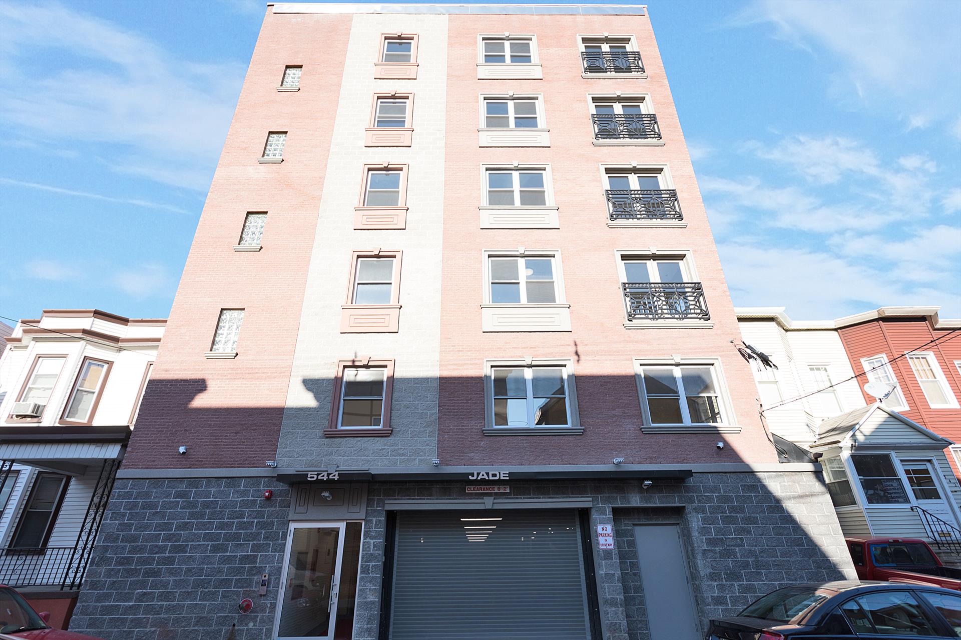 No Broker Fee! This 726sf 1 bed/1 Bath is located in an 18-unit rental building completed in 2017. The 6 story elevator building was solidly constructed with block, concrete and light-gauge steel framing. Located half-block east of the main NYC bus route and half-block west of the city's bustling shopping, dining and entertainment district.  All is residential units feature ultra-modern kitchens with SS appliances, 42" cabinets, Italian marble counters, onyx back splashes, hardwood floors, 9 ft ceilings, Laundry room w/ in-unit washer/dryers, central HVAC systems. Photos of samples of the different or similar layouts in the building - not actual.  Available 11/5/24. No Broker fee with 18 month lease.  No Parking available - street parking only!