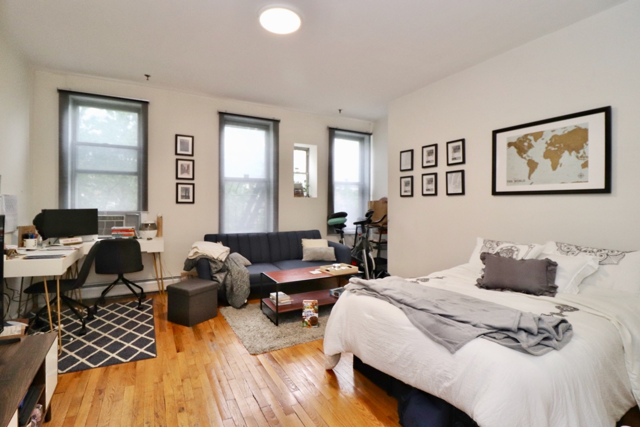 Located on 1st & Adams in Hoboken, very close to the PATH station as well as the NYC bus, and all of the restaurants, bars, and parks that Hoboken has to offer. Spacious studio with lots of natural sunlight, newer appliances including dishwasher, and hardwood floors. Laundry in the basement. Available November 1st! 