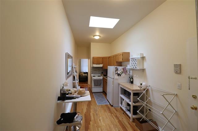 This beautiful apartment features hardwoods floors, beautiful sky light,  a great layout and shared laundry on the first floor. This unit can also be used as a two bedroom with limited living room space since both rooms are on either ends of the apartment. A nice boxy 1 bedroom is perfect as well..SORRY NO PETS 
