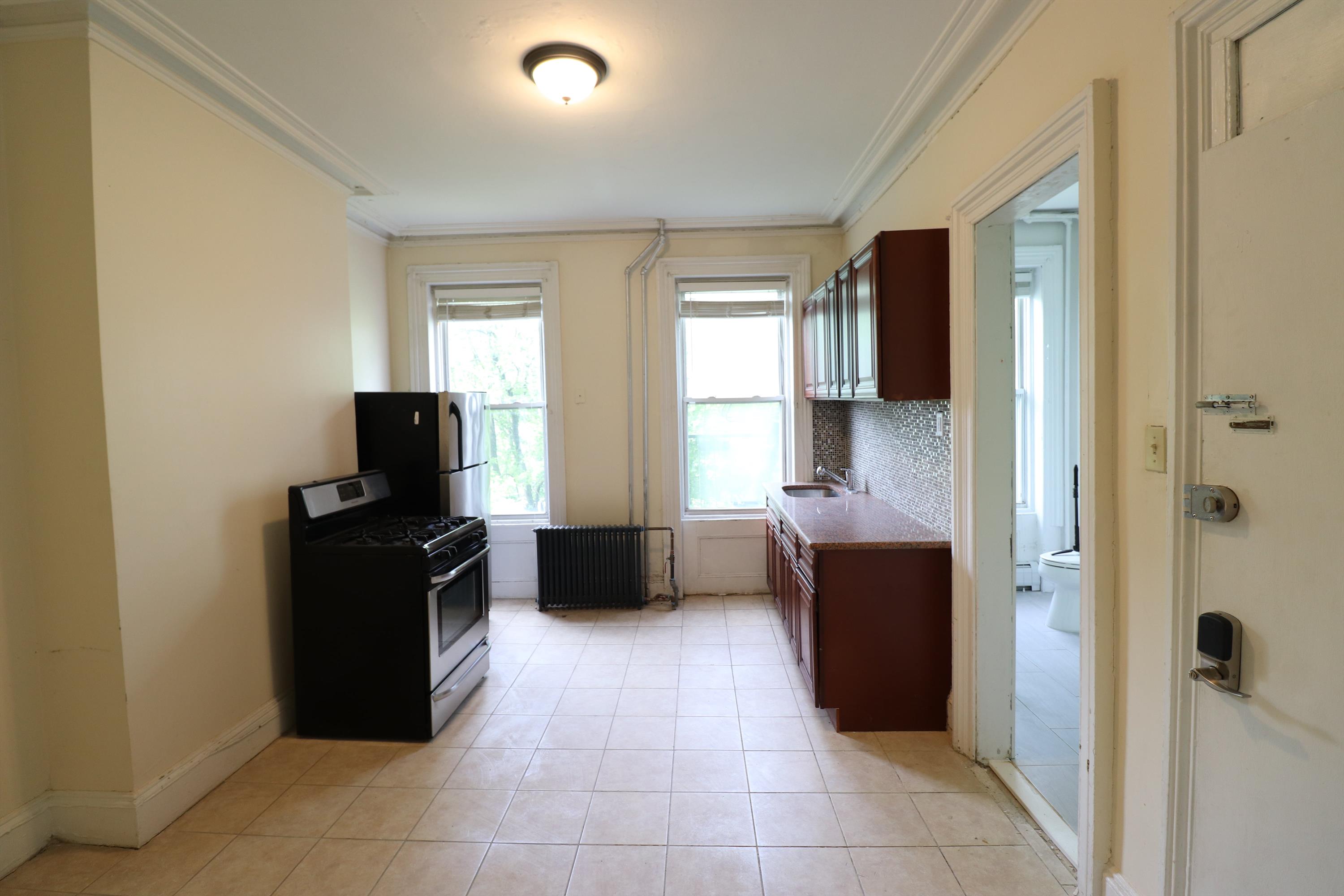 No broker fee! Newly renovated nice sized 1 bedroom in the heart of journal square! Property features: stainless appliances, eat-in kitchen, hardwood floors, and a shared washer/dryer in the basement. Unit is on the 2nd floor. Available ASAP.