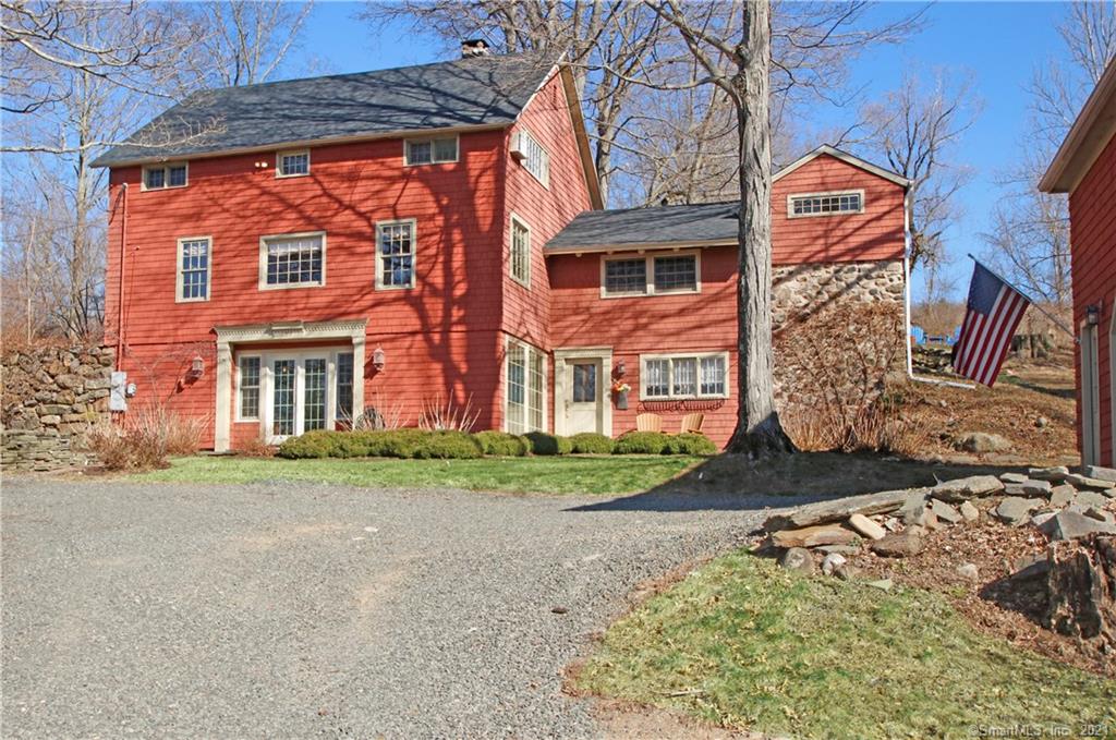 Welcome Home to this unique Post and Beam Barn. Built in 1800 as part of the David Curtiss Homestead and thought to be the home of Daniel Curtiss, a known industrial pioneer during the nineteenth century. Come and enjoy and feel the history of this amazing home. Lovingly cared for and ready for the next family to enjoy the nooks and crannies and secret Silo room, Wine Cellar, multi generational living with something for everyone. Excellent commuting location . Located only minutes from I-84 and 90 minutes from N, Y.C.. Inside you will find 3 full floors of interesting , comfortable living spaces. Upon entering you will find the family activity center, Artist studio,  bedroom with wall/wall carpeting,  Wine cellar, cozy family room, library with gas fireplace and beautiful hardwood flooring. The main level offer a large Country Kitchen, breakfast bar, separate eating area, pantry, Silo room for storage or your own creativity.<br />Formal Dining Room and formal living room with guest bedroom and full bath. Upper level 2 very well appointed bedrooms. One master with full bath and guest room with full bath. This unique and much loved home will have you appreciate the detail of built-ins, beams, gleaming wide board floors enhance this home's timeless charm and wonderful flow for entertaining. Woodbury is the Antique Capitol of CT and you will have lots of fun visiting shops to furnish your new home! This home also offer a 1 year home warranty. 2 car detached garage w/ electric.