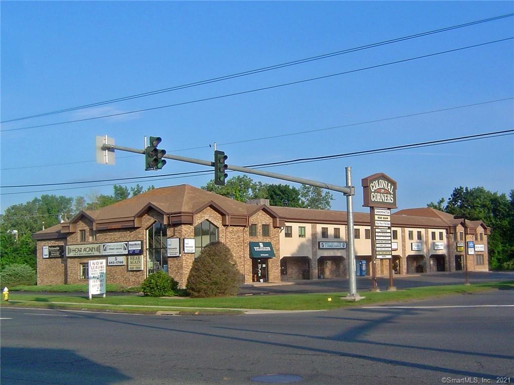 2nd floor office suite of ~1150 sq ft in attractive well maintained professional building on busy Rt. 30/83 where there is almost 20, 000 avg. daily traffic count, with a bus stop on the property. Colonial Corners Suite 205 has a reception room, 4 additional rooms, 2 small storage rms and 1 utility rm with a sink (this is the only sink in the unit) - all just painted, with public and handicap access bathrooms at end of hall. Access to the 2nd floor is via stairs or elevator. Tenant to pay $1420/mo rent + utilities (on separate meters for electric and cost-efficient natural gas heat) + NNN costs (% of CAM, Ins, + Tax (tax after base year)). NNN charges are estimated to be $270 per month, paid quarterly, this is higher for years with heavy snow, less on other years.