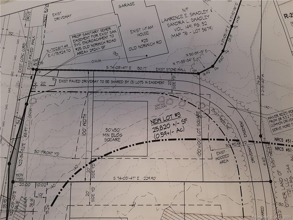 Great lot in great location easement agreement for 3 lots using private road.