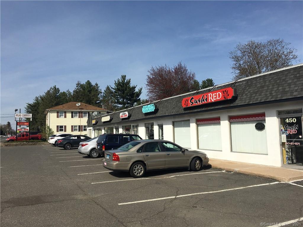 Retail /Service Space end-cap. This is a vanilla box ready for new retail/ service businesses such as Tee-Shirt to Tattoo shop. Open with a bathroom to the rear side. New storefront window and glass entrance door. $1, 225 per month plus utilities. Limited parking available.