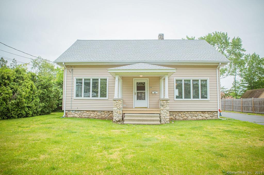 GREAT LOCATION! This Charming, 2 Bedroom, 2 1/2 Bath Cape is in the heart of Branford. Walk to the green, shops, restaurants and schools. First floor includes living room, kitchen with a center island and sliders to deck, dining room, full bath and laundry room. Space for a possible for 3rd bedroom on first floor. Stairway leads to the second floor consisting of 2 spacious bedrooms, half bath at the top of stairs and Primary bedroom has an attached full bath. Home features beautiful hardwood floors, finished dry basement with great storage, along w/ the convenience of city water, city sewers , natural gas and air conditioning on first floor. This gem is situated on a .27 lot with a level back yard, oversized 1 car detached garage. Entertain from your back deck and enjoy all that in-town living as to offer. Great opportunity to make this home yours!