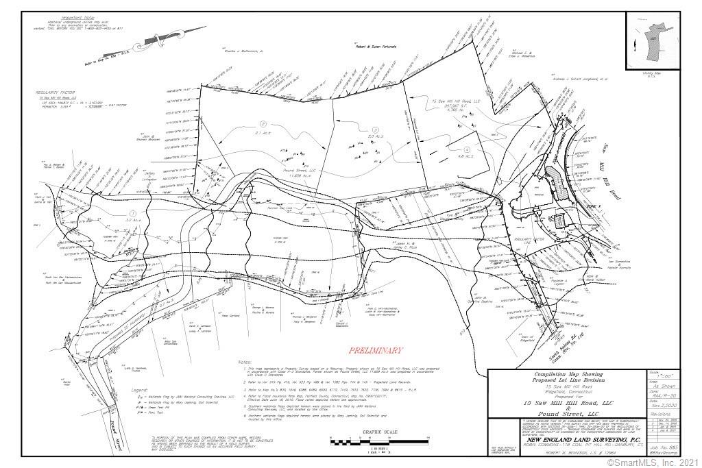 This rare 11.66-acre land in Ridgefield offers an exceptional opportunity for development. The property can be divided into three single-family parcels, allowing for the construction of three separate homes. Alternatively, it has the potential to accommodate up to six detached homes as a Planned Urban Development, providing a great option for developers. Furthermore, this expansive plot of land can also be utilized to build a compound, allowing for multiple residences to be constructed in close proximity to one another. The location of this land is highly advantageous, being in close proximity to the center of town. This ensures easy access to various amenities such as shopping centers, restaurants, and recreational facilities. Whether it be for convenience or entertainment, residents will have everything they need within a short distance. Overall, this 11.66-acre land in Ridgefield presents an incredible opportunity for development, providing flexibility, making it an ideal investment for those looking to create their dream homes or embark on a development project. Builder to obtain BOH and Subdivision approvals.