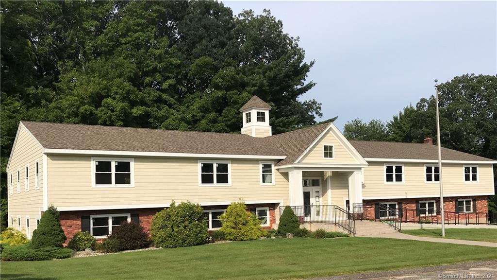 9000 SF Newly renovated building available for your company's future home directly across from the main entrance to UCONN Storrs Campus. Professional office space located in Building #11 in the Professional Park complex near UCONN in Storrs. Entrance to the complex is at a signaled 4-way light across from the main entrance to UCONN on Route 44 (Middle Tpke). Currently the space is unfinished and will be delivered as a Vanilla box to tenant for $18/SF/YR + NNN or buildout options available, with buildout costs to be rolled into a Per/SF lease price depending upon work done. The space consists of 2 floors, 4500 sf per floor. Central stairwell/3 stop elevator lobby divides each floor into two spaces. 2300 sf on one side and 2200 sf on the other side. Rental options are one 4500 sf floor or the entire 9, 000 sf building. The bathrooms are finished and are ADA compliant. The building can be accessed via a ramp or stairs in front and has an elevator which services all levels. Owner is a licensed real estate broker.