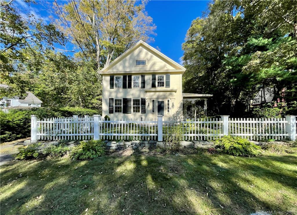 The Henry Minor House is a beautiful 1845 Greek Revival-style home in the historic town of Woodbury and is listed in the National Register of Historic homes. Remodeled by a local craftsman to create an open concept kitchen with exposed beams, custom cabinetry, center island, two sinks, wood counters with marble pastry slab, breakfast area, laundry room and french doors. These doors lead out to a private stone patio overlooking the perennial gardens and level grounds. The master bedroom has a private staircase in addition to the front hall open staircase. The wide board floors throughout look beautiful and the rooms are bright and airy. The May, 2021 New York Times featured Woodbury as Peace, Quaint Beauty and a Sense of History! Readers Digest rated Woodbury, Ct. as the best small town in Ct. Come and enjoy our noted restaurants, community theater, music concerts in Hollow Park, hiking trails, open spaces, Orenaug Park with hiking trail to the tower overlooking the town, art galleries, library, tennis courts, workout sites and nearby golf courses, swim clubs, country clubs, shopping, medical complexes and so much more! Only 1 1/2 hr by car to NYC or 1/2 hr to the train.