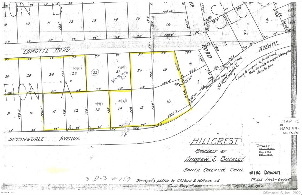 Come and bring your plans - vacant lot. Lot 22. Note: Lot #21 is also available. Consider purchasing and doubling your lot size. This property has lake rights.