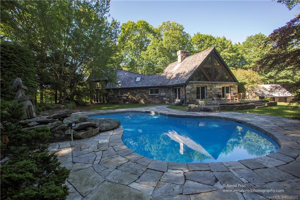 Nature lover's retreat in desirable Bantam/Litchfield CT. Stunning stone post and beam in private oasis with heated pool,  fishing pond, views of the great outdoors from nearly every window. Totally serene setting but not remote. 5 minutes to great restaurants, shops, conveniences, hiking trails and lakes. Country living at its best. Totally unique getaway. Available for summer $20k per month summer month. Available for academic months at $10k per month also. Ask about annual rate and flexible terms. Pets upon review.