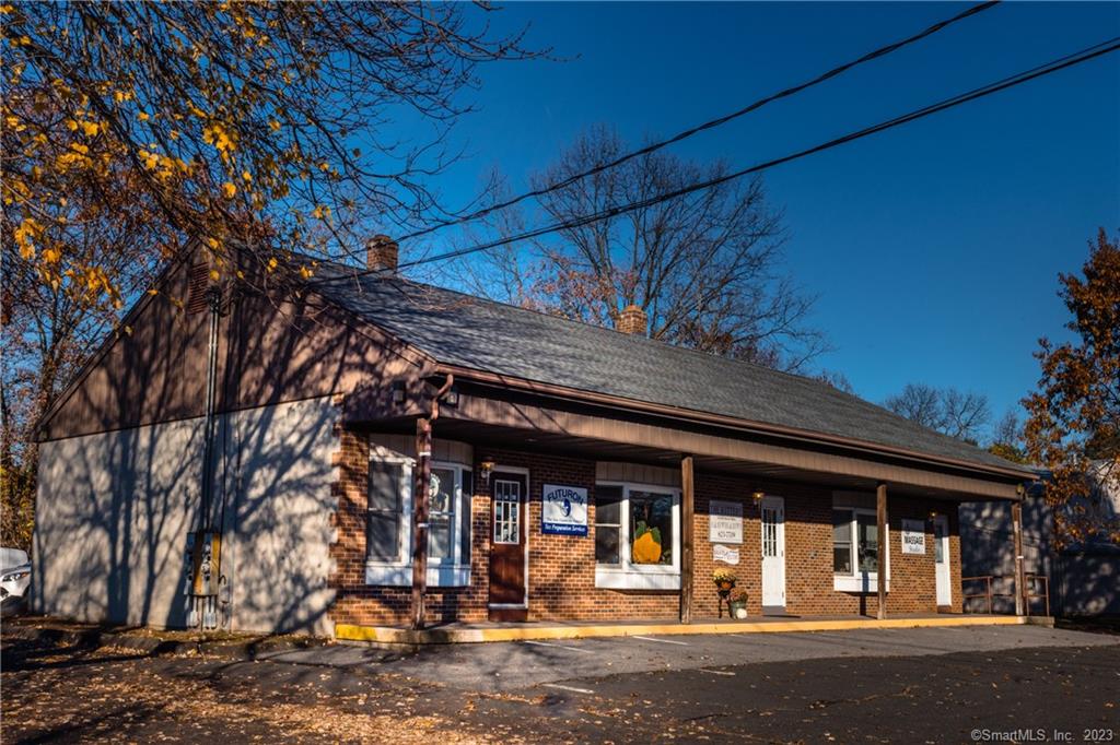 Rare Opportunity to own a 2, 500 SF brick retail and office asset located 1.8 miles to Bradley International Airport. The asset is .5 miles to Rt 75. A primary location that benefits from a high traffic count and an abundance of parking for the operation of successful businesses. The retail office plaza has 3 spaces that are currently occupied: by a CPA paying $750/month; a Hair Salon paying $1315/month; and, an Automotive Business leased at $1500/month, including massage tenant. The tenant pays heat, hot water and electric. The landlord pays for insurance and snow removal. The tenants pay on time and do not have any arrears. The property is well maintained and has capital improvements made that include the parking lot being paved and the garage/bay door has been replaced. The garage outbuilding included in the property contains two large bays which could be used for a multitude of businesses and or storage, 1000 square footage approximately. There is value add potential through increasing rents. The asset is located across the street from Spring Park and is surrounded around many long term businesses. Please do not visit this asset without the listing agent. The Actual Income and Expenses are attached to the listing.