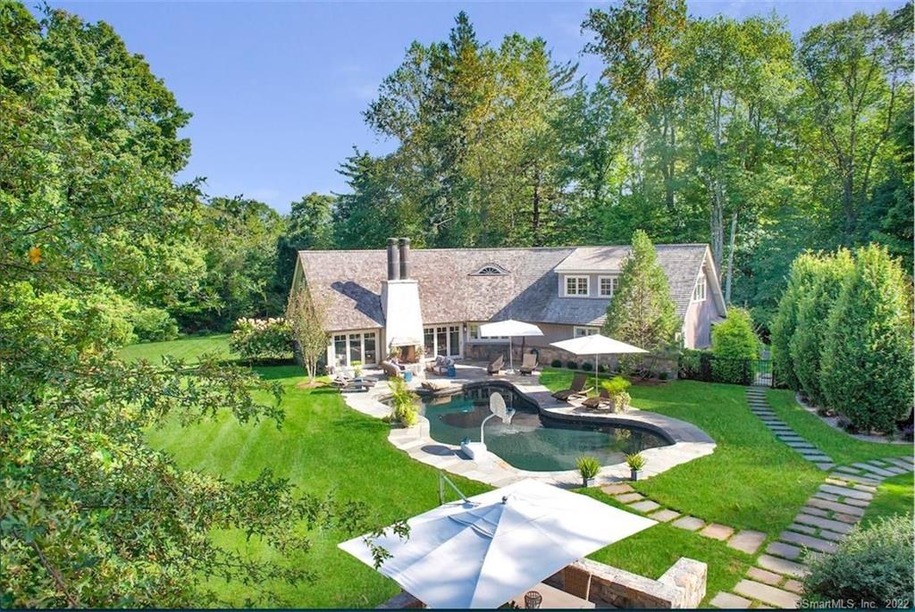 **$48, 000 MONTHLY FURNISHED RENTAL***Available ONLY JUNE 19, 2023 Thru Mid-September 2023*** This stunning, unique 6500 sqft. compound resides on 2 3/4 acres just 3 miles from the Metro-North train station. The original quintessential Connecticut home was built in 1932, but has since been fully renovated to the highest standards with every modern amenity, including a spectacular 2000 sqft. entertainment ''barn'' located poolside, a brand new living room, gym, kitchen, spa bathrooms throughout and a wonderful lower level. The exterior features a sprawling lawn, gorgeous perennial landscaping, multiple fireplaces, pool and a grand dining veranda. It would provide the perfect country summer retreat to fully enjoy the best of Connecticut's living while located striking distance from Manhattan. FULLY FURNISHED!!