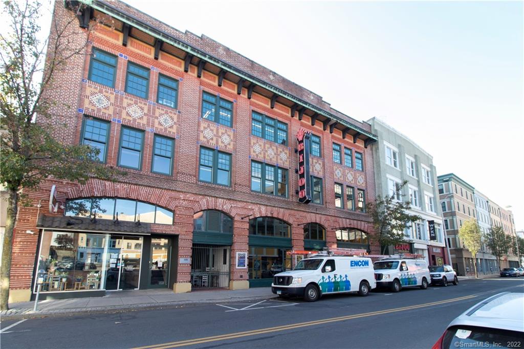 Opportunity knocks! (This space can be divisible per tenants needs)Historic renovated dance hall adjacent to the Bijou Theater in Downtown Bridgeport available now! First time ever listed this unique space is waiting for you! Imagine your business in this gorgeous open mezzanine studio, create the space you need. Second floor space of approximately 4400 sqft over looking the atrium to a very successful and long running architectural firm. Exposed steel trusses and wood roof decking, oversized staircases and wall lined windows, filled w/charm and character. Centrally located, Intermodal transportation: bus, Metro North and the Long Island ferry. restaurants, and secured parking lot. Must be seen, perfect for graphic designer, Photographer, Arts and so much more. Square footage can be divided for multiple spaces. All utilities included, Kitchen and lounge area and easy access by elevator or stairs from Fairfield ave, across from parking garage. This is not one to miss!