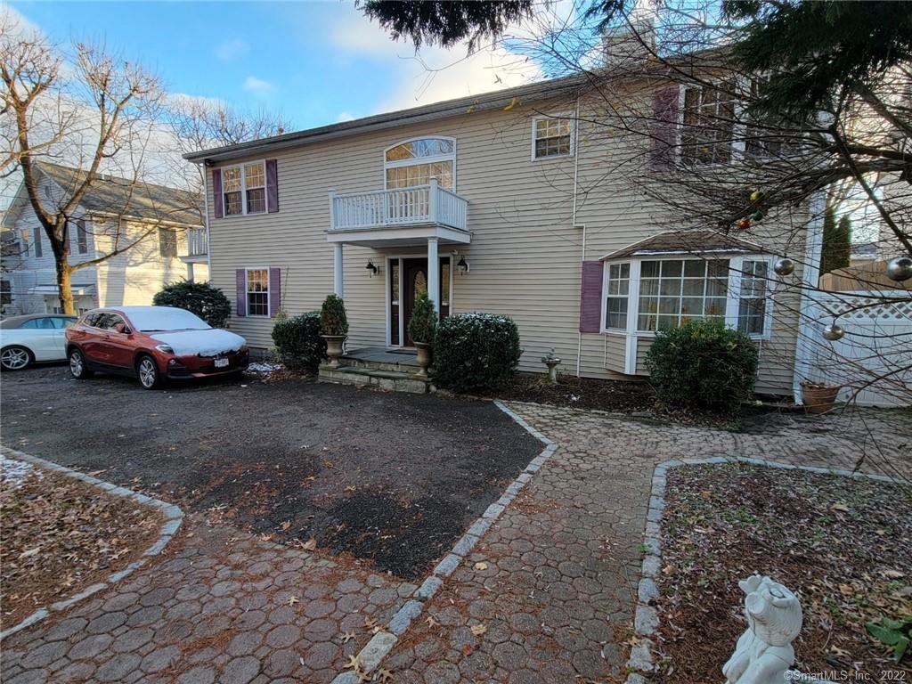 Great find in desirable Gallaher Mansion and Cranbury Park neighborhood. Offers 3 bedroom, 2 full and 1/2 bath. Living room with fire place and high ceiling. Bonus room on 2nd Floor. 2nd Floor balcony overlooking living room. Front and back stair cases to access 2nd floor. Master bedroom with full bath and great closet space. Minutes away from both the Merrit Parkway and I-95. This is a Short Sale and all offers' acceptance by owner are subject to final approval by Lien Holders. Property needs work, heat on first floor and second floor are not working, exterior siding work need is visible. Property being sold AS ISProperty in back has an easement/right of way on the left side of the driveway.