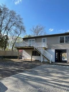 Great opportunity to lease space for your business in prime Old Saybrook location. Newly renovated bright two room spacious second floor space ready for you to move in! Sliders to rear deck offer access to fresh air and private outdoor space overlooking rear lot. Convenient entrance and exit with spacious parking lot. Private mailbox assigned to unit. Sign post in front to advertise your business. Short distance to I95, Rt 9, Old Saybrook Town Center, Westbrook and Train Station. This space offers many opportunities for various businesses: consulting, attorney, insurance, physical therapy, nutritionist, tutoring and more. Is it time for your business to have its own location? Make this your new address!