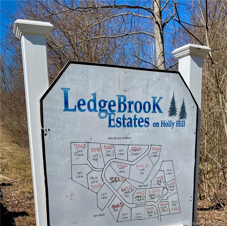 LAST APPROVED BUILDING LOT available in UPSCALE LEDGEBROOK ESTATES! Located in the heart of Southbury's North Georges Hill section which is central in town between exits 14 & 15 off of I -84. Ledgebrook estates offers a LARGE INTERCONNECTIVITY OF ROADS to walk, bike, run, or walk the dogs. This lot is adjacent to a large town OPEN SPACE for PRIVACY. There are a limited amount of quality building lots available in Southbury so don't hesitate.