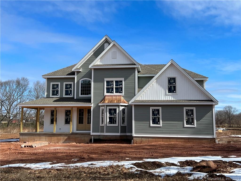 Why wait to build when this home will be ready in 30 days. Realize your dream with this home on a picturesque cul-de-sac lot situated with views of the Dzen Christmas tree farm. This is an unique opportunity to buy your luxury, custom home on this beautiful pastoral lot. This home is on a 2+ acre lot with public water, septic and natural gas. The cul-de-sac is flanked with street lights, street trees and sidewalks. This home has an open floor plan, custom trim package, soaring ceilings, loads of natural light, gas fireplace, vaulted ceilings, hardwood floors, gorgeous staircases with open railings, gourmet kitchen, luxurious bathrooms, 1st and 2nd floor ceiling heights are 9' and generous allowances. This home has a farmhouse feel with front porch while being outfitted with all the comforts of a luxury home. This home offers a flex room or home office on the first floor, and a spacious, gorgeous master suite with sitting room. Be a part of South Windsor and enjoy the parks, golf courses, and all the fun activities for all ages. South Windsor is centrally located in the state and close to all the major highways and halfway between Springfield and Hartford. Built by award winning builder, Jonathan VosBurgh.