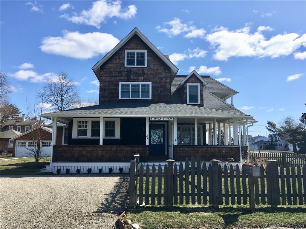 Available for the month of August 2023. This sun- filled colonial has been lovingly restored for easy comfortable living. Open views of the Long Island Sound throughout this home offers room for all. Screened in wrap around porch to enjoy the summer days and nights. Updated kitchen with stainless appliances and large dining nook, mud room and office and dedicated laundry room and half bath all found on the main level. Four levels of living make this the perfect home for multi generations: with a main level bedroom with Queen bed, Master Suite on the second level with en- suite bath and office nook with a private balcony, second bedroom with bunks -on the third level is the fourth bedroom with twin beds, shared full bath on the second level. Lower level has a rec/play room. Access to the Soundview Association beach. Add $5, 000 to stay through Labor Day Weekend!