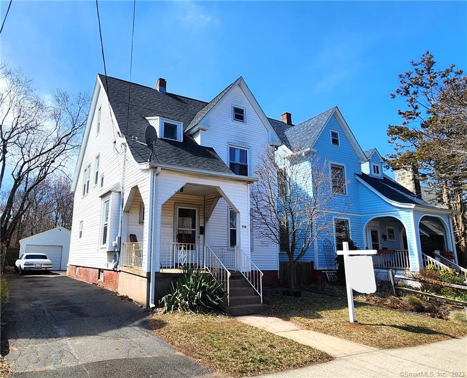 For Sale: A centrally located Four Bedroom Colonial in West Haven, CT! This solidly built home boasts numerous updates and offers exceptional value, listed at only $299, 900. The main level features hardwood floors with high ceilings, a living room with a fireplace, and a fully applianced eat-in kitchen with tile floors. The second level includes three bedrooms and a tiled full bath, while the finished third floor provides flexible space that can be used as an additional fourth bedroom with the potential for a fifth. The walk-up hatch to the Blico door basement leads to a laundry area, newer H2O heater, newer boiler, and newer 200 amp electric service. The oversized detached garage has a bonus room for extra storage, and the property offers off-street parking. The newer architectural roof adds to the appeal of this home. The location is convenient to the beach boardwalk, University of New Haven, I95, and West Haven train station. Long-term Tenants recently vacated, Carpets removed & Hardwood floors are being refinished, interior is being re-painted, the home is ready for a new owner occupant or for an investor to purchase and lease for maximum equity. Book your viewing today!