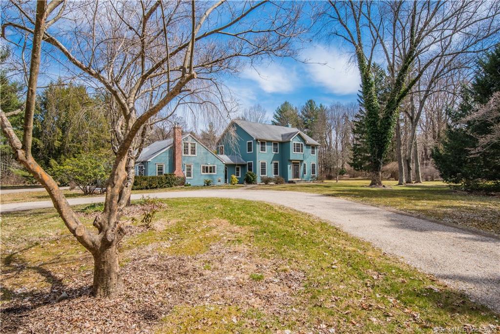 Unique - Hidden on three in town, private acres. Two homes, a three-car detached garage, PLUS a 30x60 metal barn*. In 2000, the main 3 BR Colonial was built and the In law 1948 Cape was totally refurbished. A breeze way attaches the two homes, but they are functionally independent. Each have private entries, separate heat/ac, electric and septic's. Both homes are naturally light filled and welcoming. The Colonial has 9' ceilings, generous room sizes, wood flooring, gas fireplace in the family room, a true mud room and the breezeway w stone floor.  Sliders open to a private patio and spacious back yard.  Cape home is 3 BR with the coveted primary suite on the main level, open great room and gas fireplace, also enjoys a private patio.  The level property has potential spaces for pool and /or additional outbuildings if desired. Bring your multi-generational family AND all your hobbies! MULTIPLE OFFERS - HIGHEST AND BEST BY NOON ON TUESDAY. 4/4/23*The metal barn is a bonus w many possible uses. Partially heated w oil furnace and a car lift, tucked away from the house view by a row of evergreens. Most do not know this property even exists, pull down the tree lined entry before it opens to a circular driveway and a pleasant surprise.  Walk down your driveway and be on the sidewalks, the North Green and the gate way to all the art, history, fabulous restaurants and antique stores Woodbury has to offer.