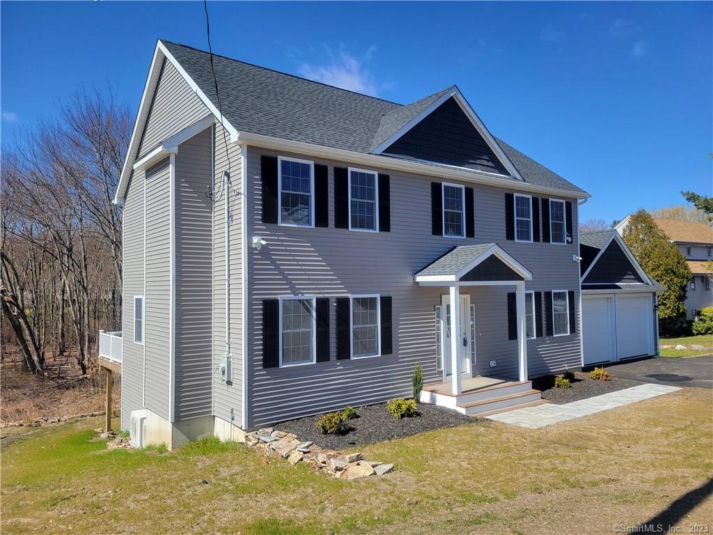 Elegant new-construction 4-bedroom 2.5-bath Colonial in prime Trumbull. The house is 2400 sq ft with additional 1200 sq ft of unfinished walkout basement and a spacious 2-car garage. There are 11 separate heat zones and 8 AC zones, allowing for excellent energy efficiency. Heated tiled floors are installed in the hallway and bathrooms. There are high ceilings throughout, including the basement. The state-of-the-art kitchen has a large island and lots of storage. There is an elevated deck off the dining area that is ideal for summer outdoor dining. The spacious master bedroom includes a walk-in closet and a luxurious master bath featuring double sinks, a large soaking tub and a separate shower. This house is made with inspiration and craftsmanship and is waiting for its first owner!